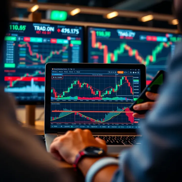 Graphical representation of technical analysis indicators on TradingView paired with Deriv trading options