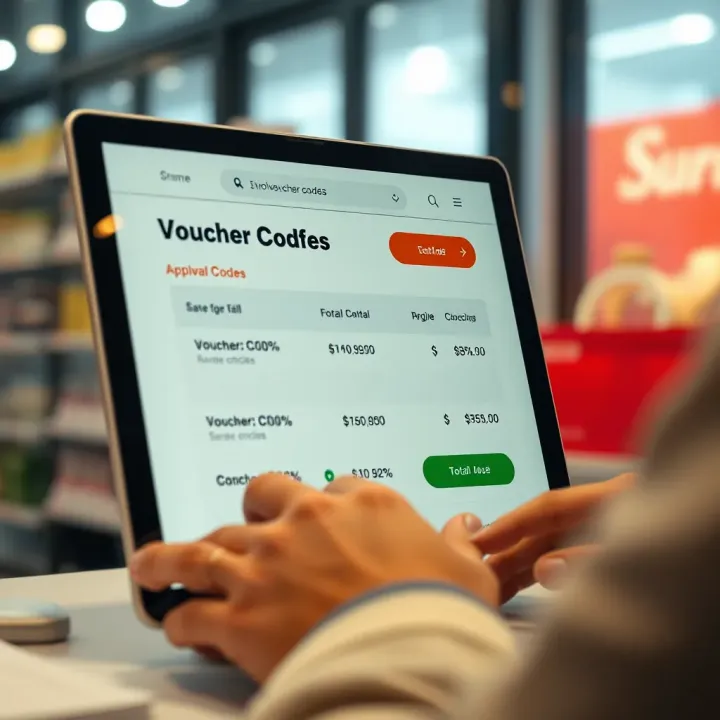 Applying Voucher Codes for Better Deals on E-commerce Platforms Online shopping interface showing applied discount codes and total price reduction