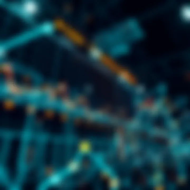 Illustration of technology network representing algorithmic trading and market connectivity