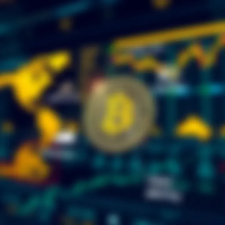 Illustration showing factors influencing Bitcoin value including global economy and market sentiment