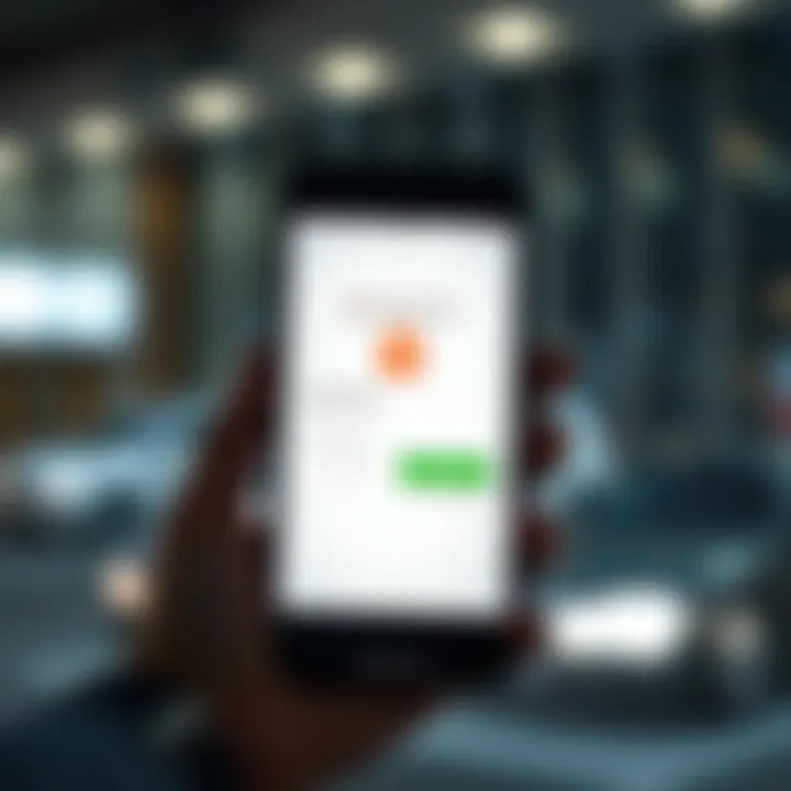 Mobile phone displaying Olymp Trade app login screen with security icons