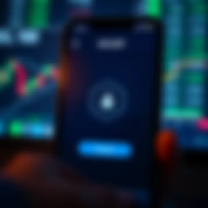 Security Features in South African Online Trading Platforms Secure login screen of a financial trading app emphasizing security features