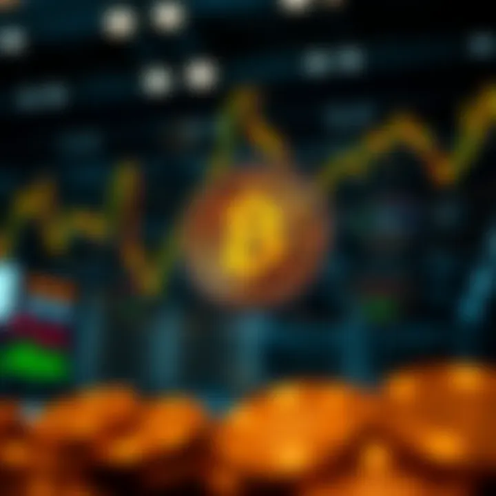 Illustration of digital market indicators influencing Solana value in cryptocurrency trading