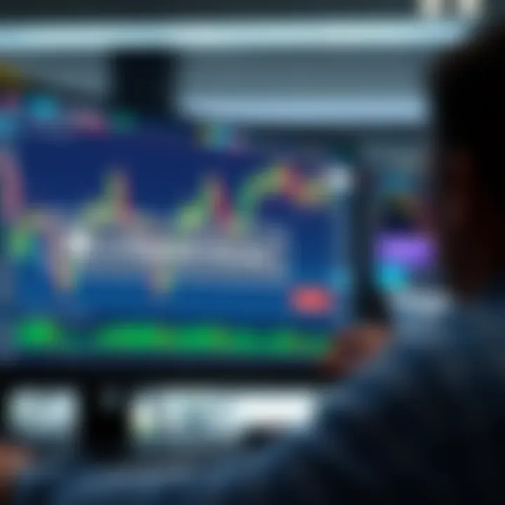 Illustration showing a digital trading platform interface with low deposit entry highlighted