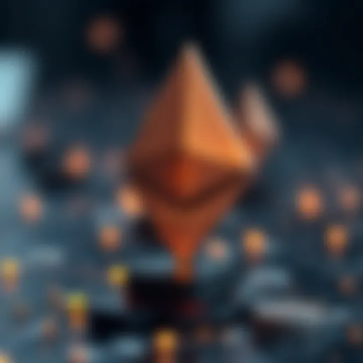 Visual representation of Ethereum blockchain upgrades and technological advancements