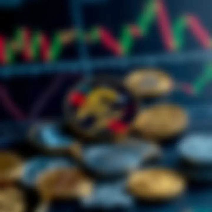 Collection of currency symbols and financial charts representing forex trading strategies