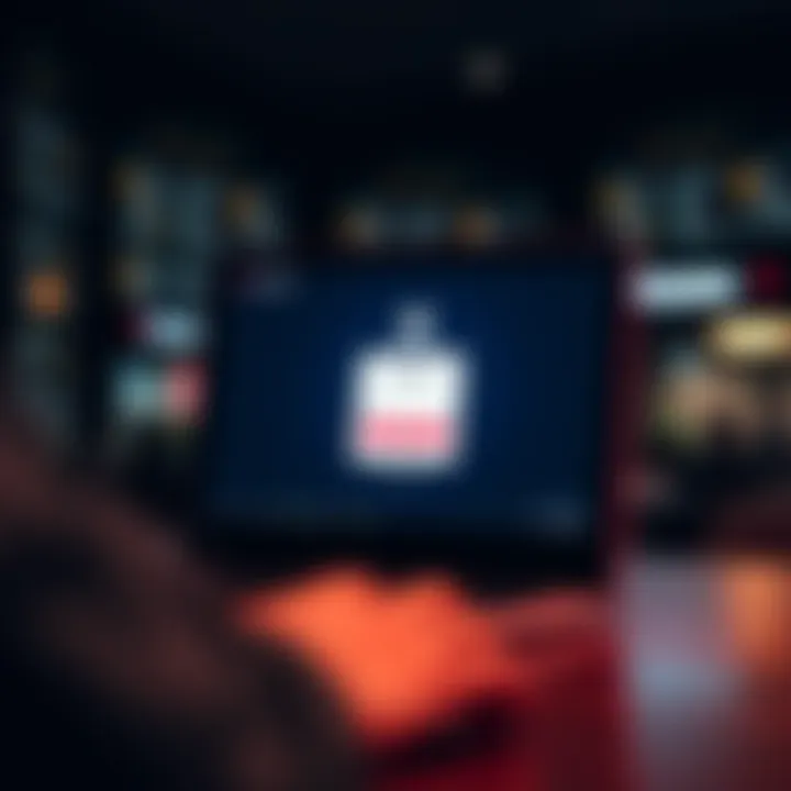 Secure login screen displaying Exness personal area interface on a digital device