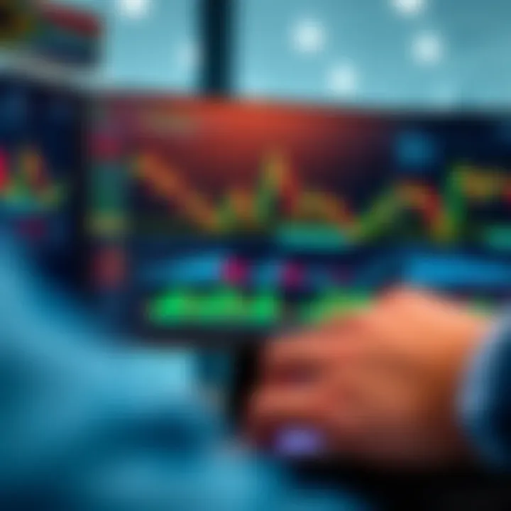 Digital tools and charts on a computer screen representing forex trading strategies