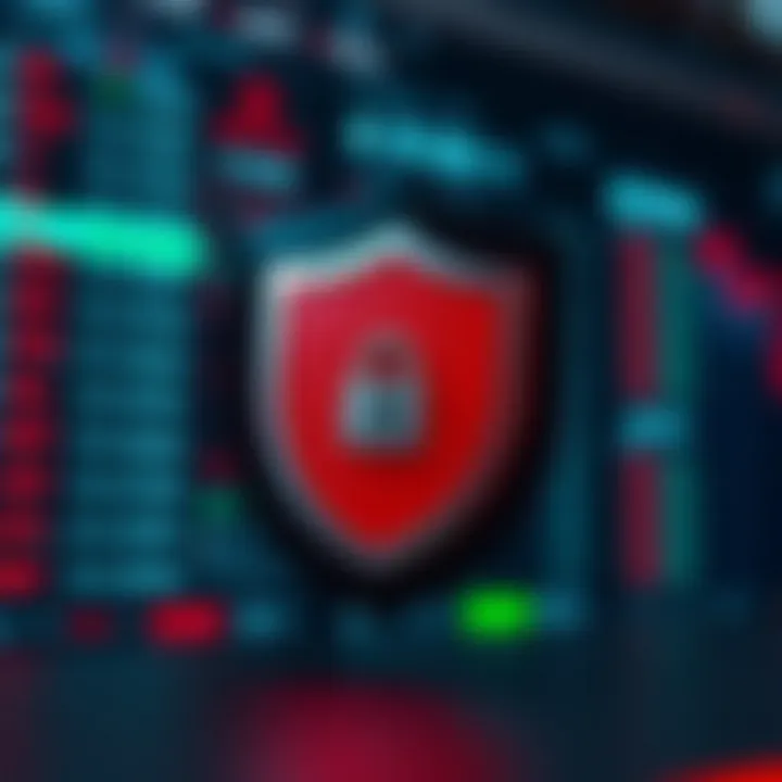 Security shield symbolizing robust protection measures for online trading accounts