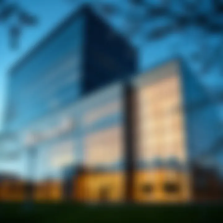 Modern Microsoft headquarters building showcasing innovative architecture