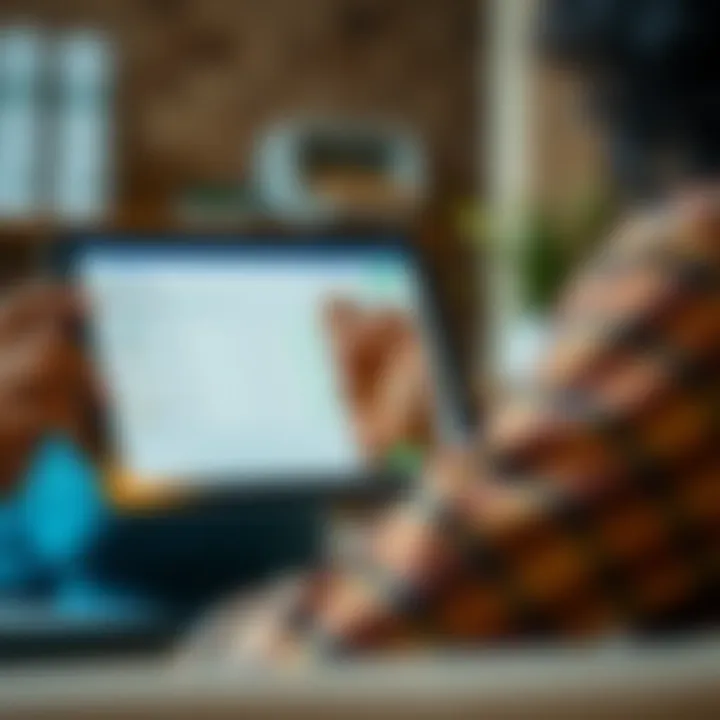 South African borrower reviewing loan options on a digital device showing MyLoan platform