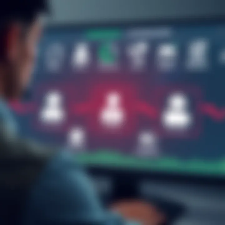 Secure trading environment with customer support icons and trading tools