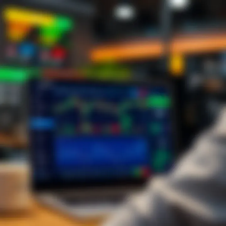 User interface showing binary options trading charts and tools on Pocket Option platform