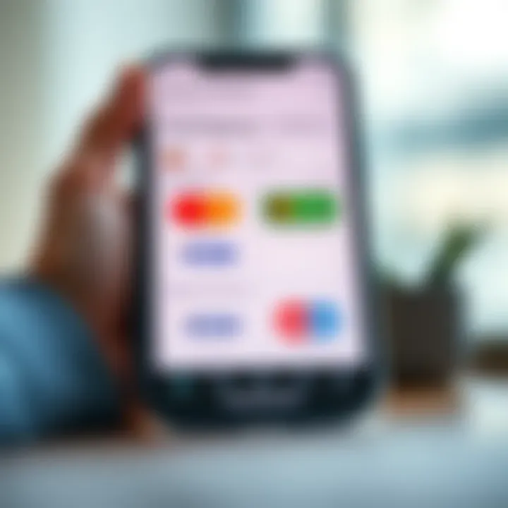 Various digital payment methods displayed on a mobile device for online fund deposits