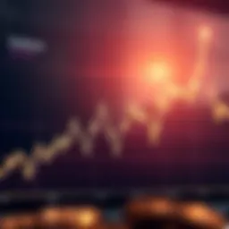 Graph showing the upward and downward trends in Solana cryptocurrency prices over time