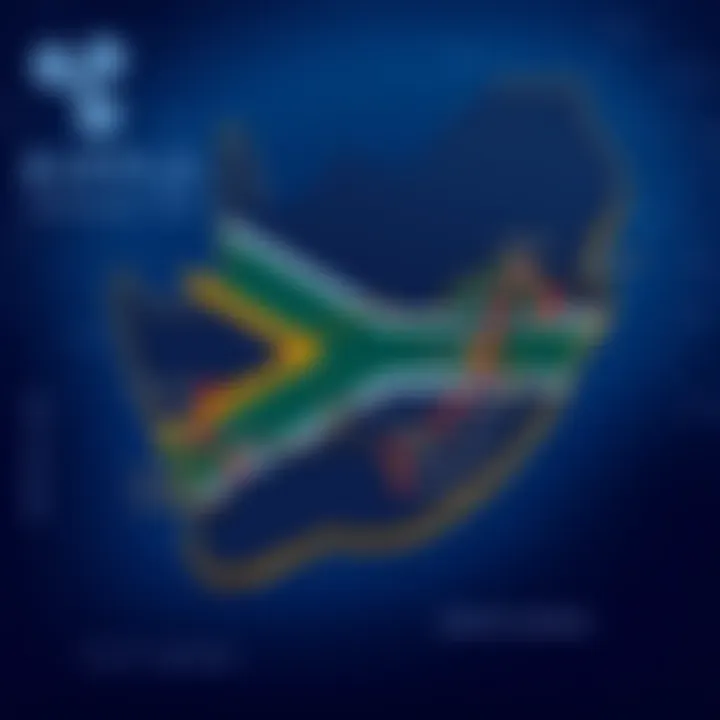 Ripple Investment Landscape in South Africa Map of South Africa highlighting key financial hubs with Ripple investment opportunities