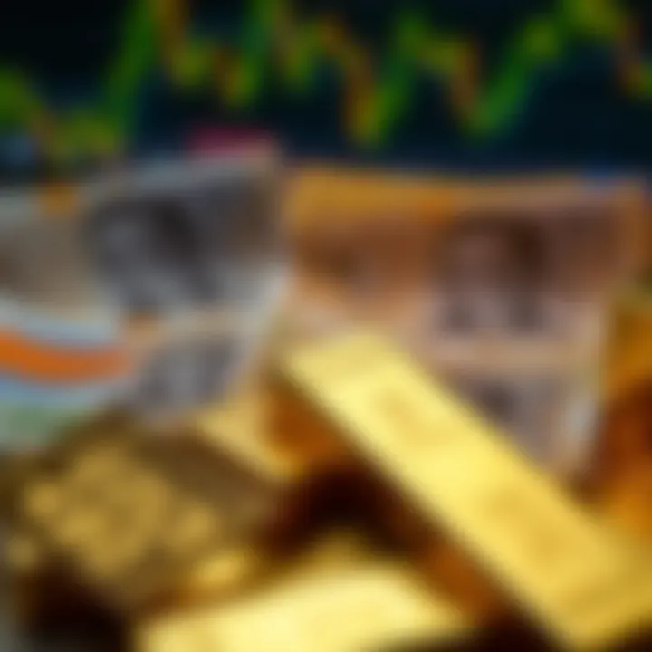 South African rand currency with gold bars symbolizing investment strategies in local market