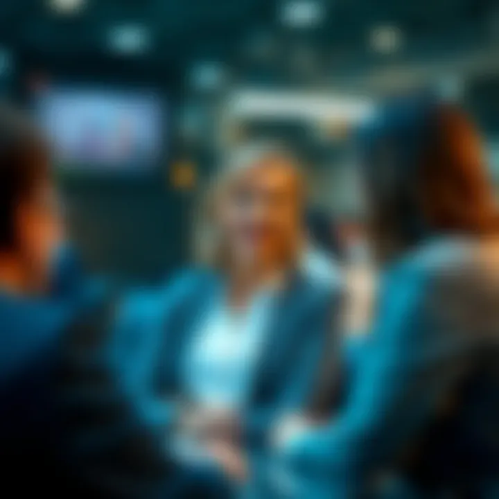 Professional setting showcasing Stacey Burke engaged in a strategic discussion