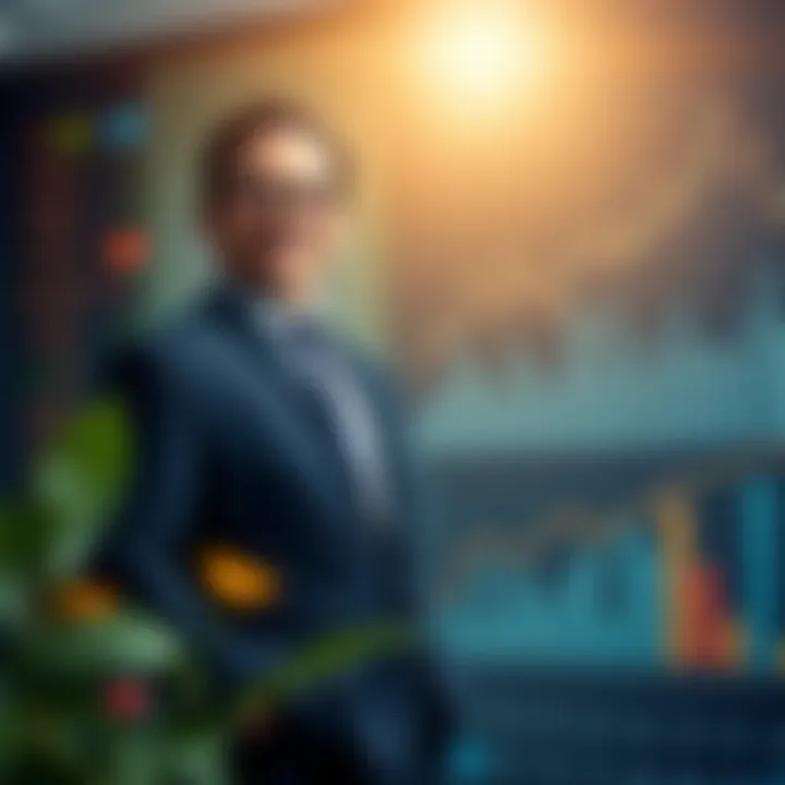 Illustration of financial charts and investment symbols