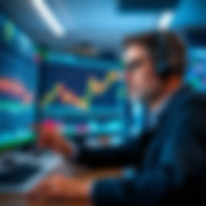 Trader analyzing the Commitment of Traders report with financial data on screen