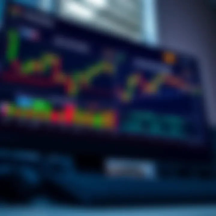 Computer screen displaying trading platform interface with charts and risk management tools