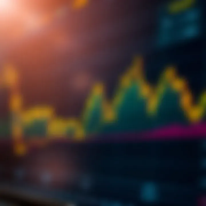 Graph showing the rise and fall of financial market indices representing CFD trading dynamics in South Africa