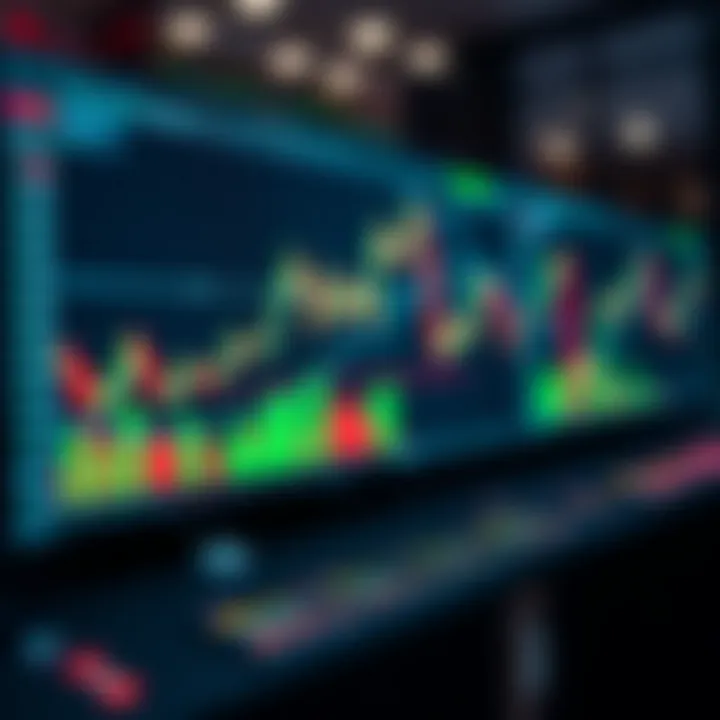 Digital interface showing financial charts and trading signals representing automated copy trading technology