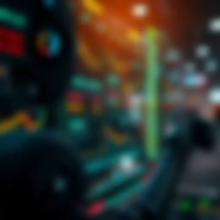 Digital interface showcasing automated financial transactions and data flow