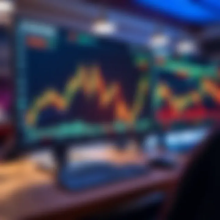 Graph displaying automated forex trading system analyzing currency market trends