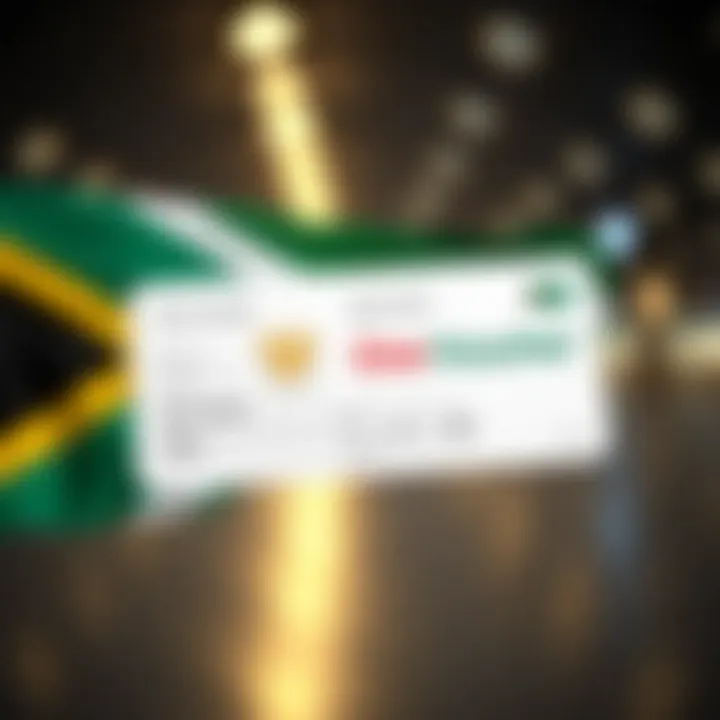 Illustration showing a single voucher with a South African flag in the background representing its use