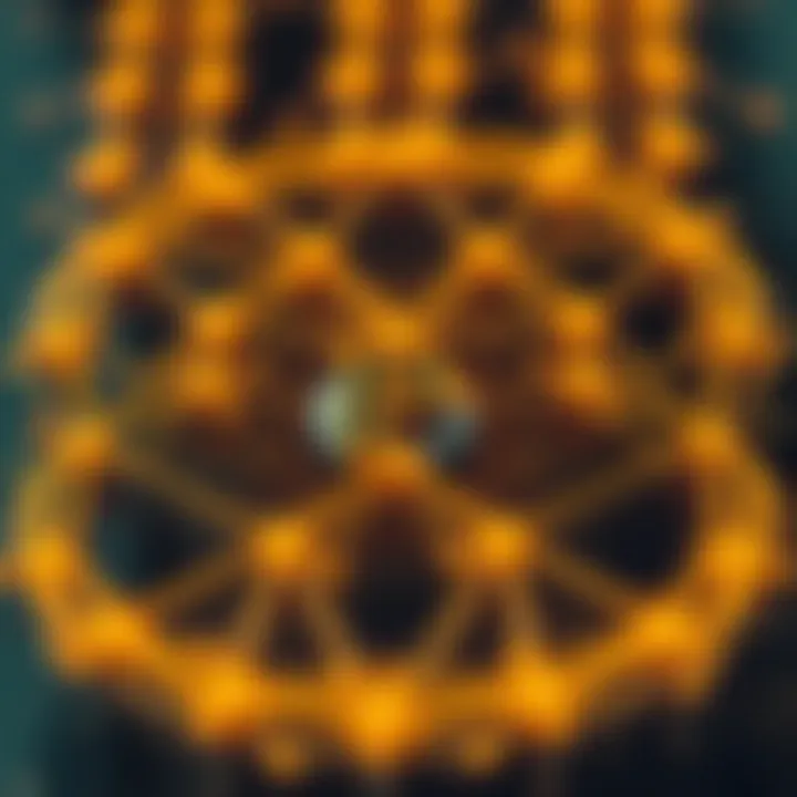 Visual representation of Pi Network technology and blockchain connectivity