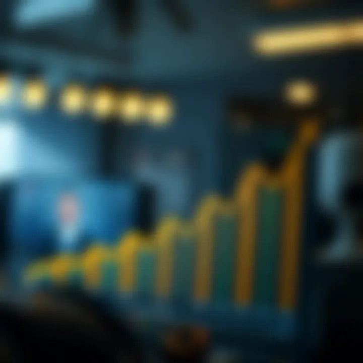 Graph showing rising profit margins and financial growth for a business