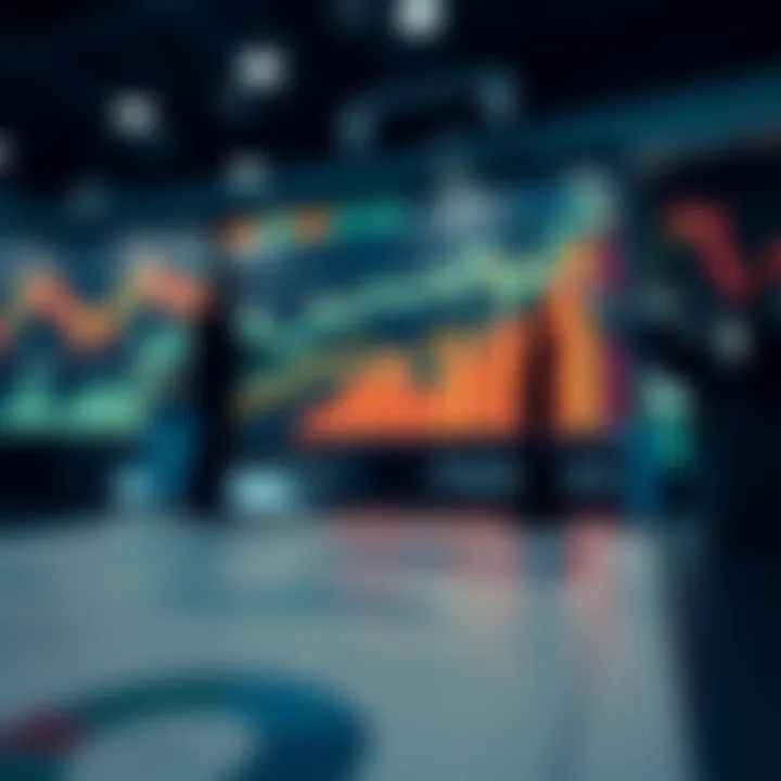 Conceptual illustration of strategic planning with charts and market opportunities