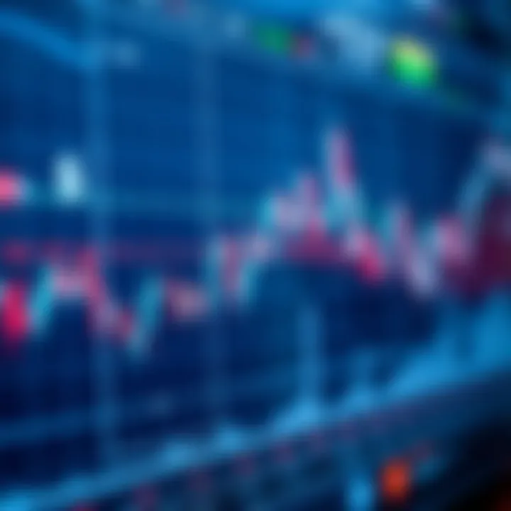 Graph depicting automated forex trading strategies with currency symbols and digital data flow