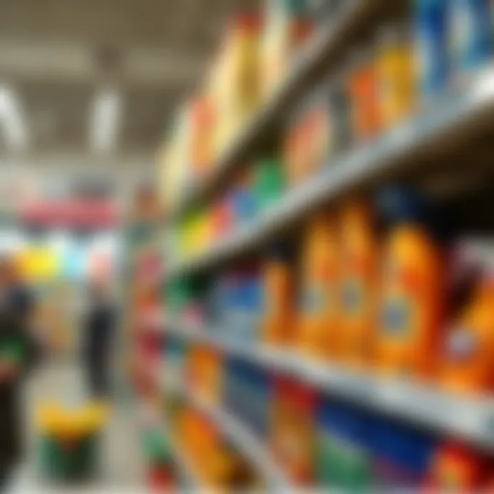 Scrub Daddy product lineup on shelves in a South African retail store