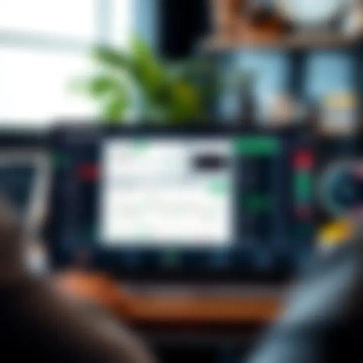 Graphical representation of SmartTrader platform showcasing trading dashboard and key features