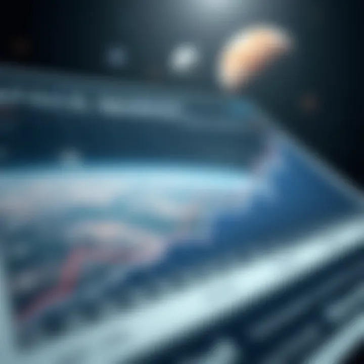 Graph showing investment trends and technological advances in the space economy