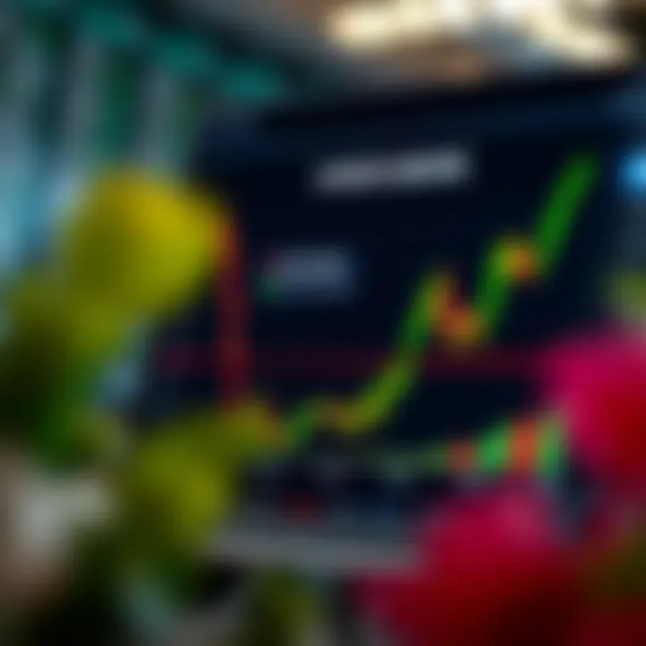 Graph showing the concept of synthetic indices with financial data visualization