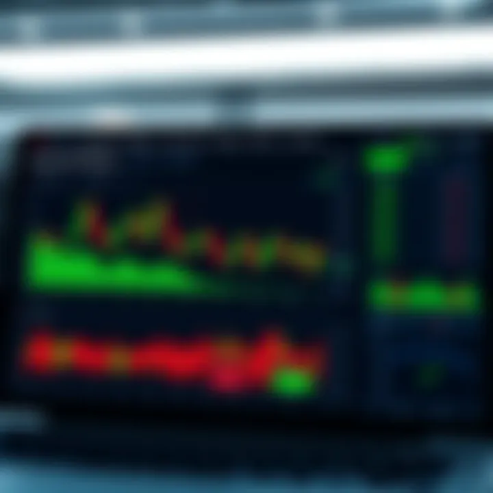 Diagram depicting a trading platform interface with charts and data highlighting synthetic asset trading activities