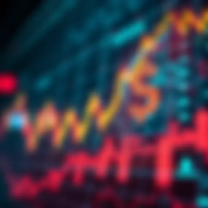 Conceptual illustration of AI technology with forex currency symbols and algorithmic data visualization