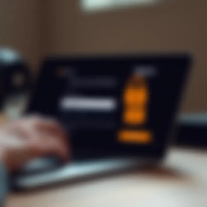 Illustration showing a secure online account verification on a digital device