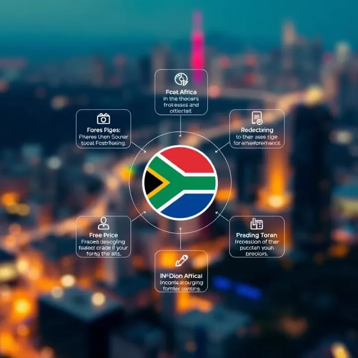 Diagram illustrating key factors for selecting a forex signals app in the South African market