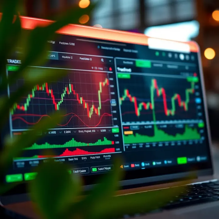 Screenshot of cTrader platform interface showing key trading features and charts for South African users