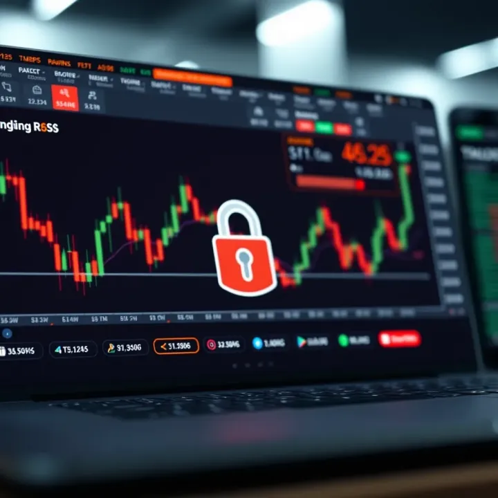 Illustration of secure online trading with focus on funding and security features for South African traders