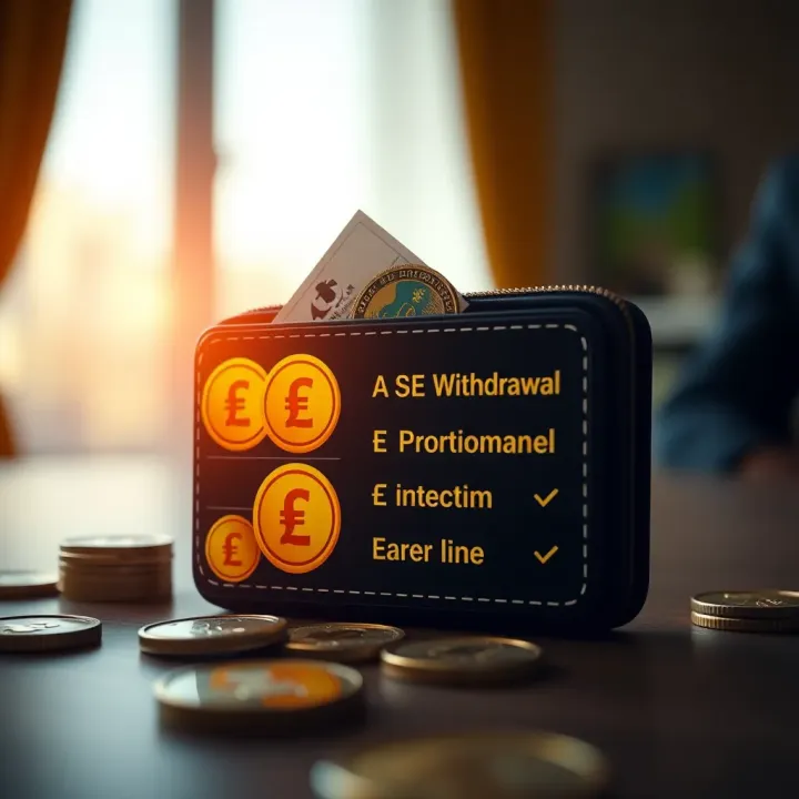Overview of Withdrawal Options on Deriv Platform Illustration showing a digital wallet with currency symbols representing different withdrawal options