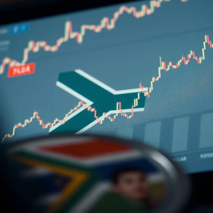 US Dollar to South African Rand Exchange Rate Trends Graph showing fluctuating US dollar to South African rand exchange rate over recent months
