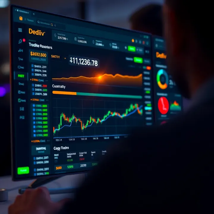 Dashboard of Deriv trading bot showing customizable parameters and market indicators