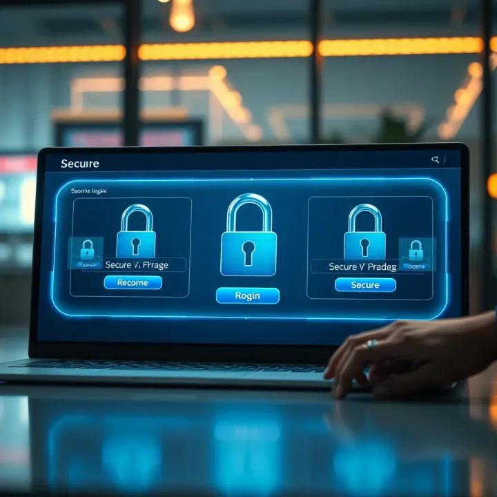 Secure Login Scenarios for South African Users Illustration displaying secure login scenarios with emphasis on South African business context