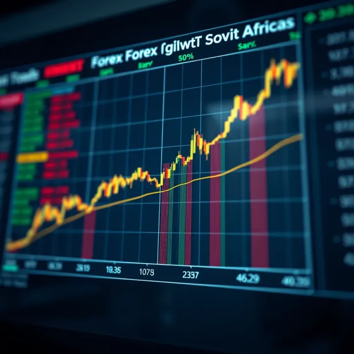 Graph showing upward trends in forex trading within South Africa's financial markets