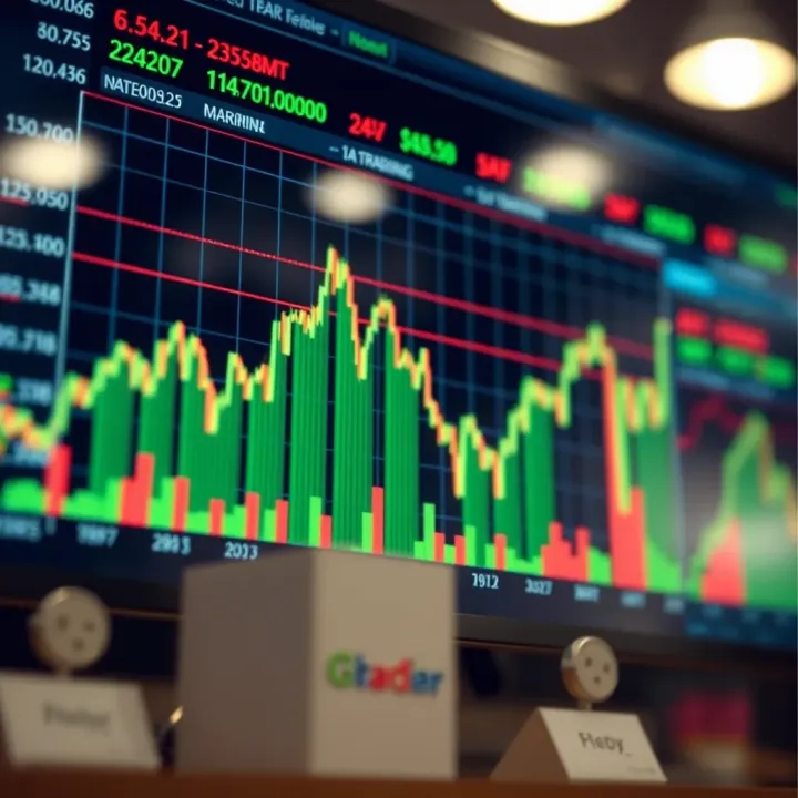 Chart showing how free margin changes with opening and closing trading positions in a market